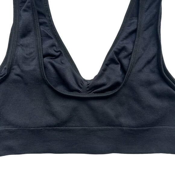 🔃V Neck Black Active Sports Bra - Picture 6 of 7